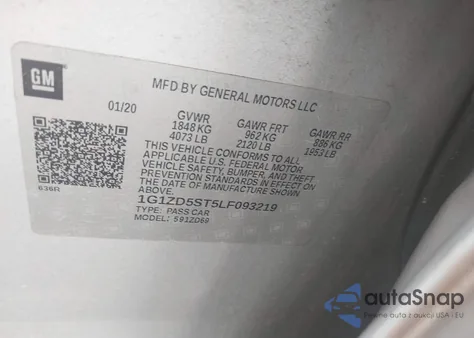 2020 Chevrolet Malibu Fwd Lt from USA, damaged, VIN 1G1ZD5ST5LF093219